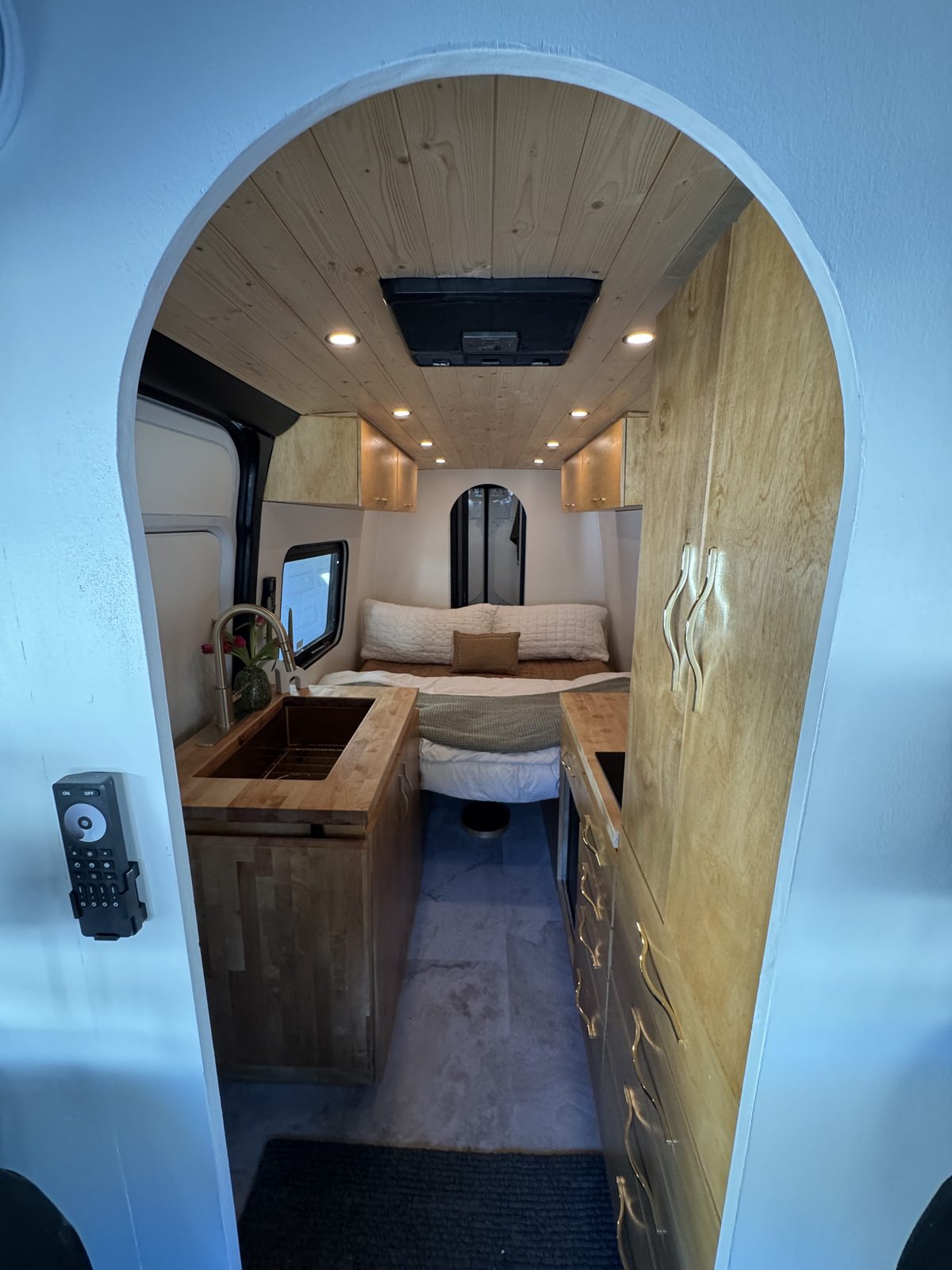 Custom Sprinter van interior conversion by Emery Custom Builds in North County San Diego