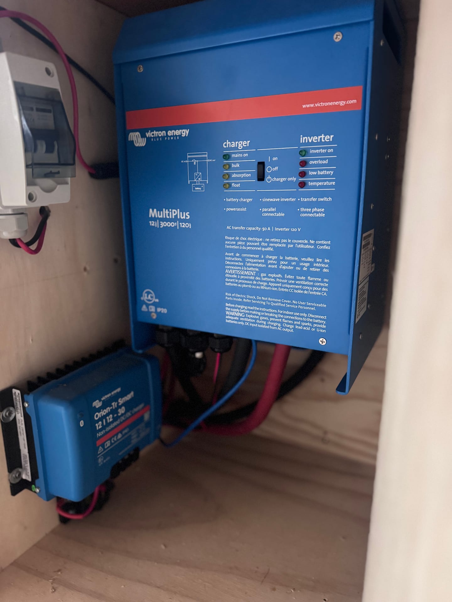 Electrical system in a cargo trailer conversion