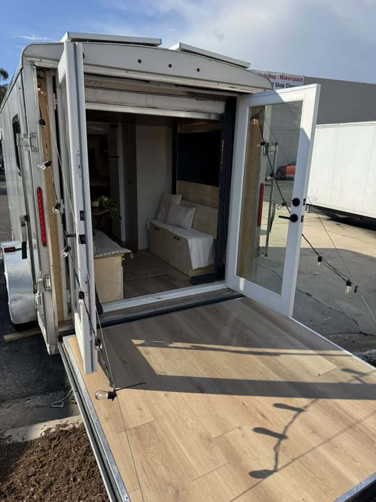 Custom cargo trailer conversion interior build